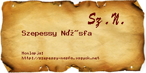 Szepessy Násfa névjegykártya